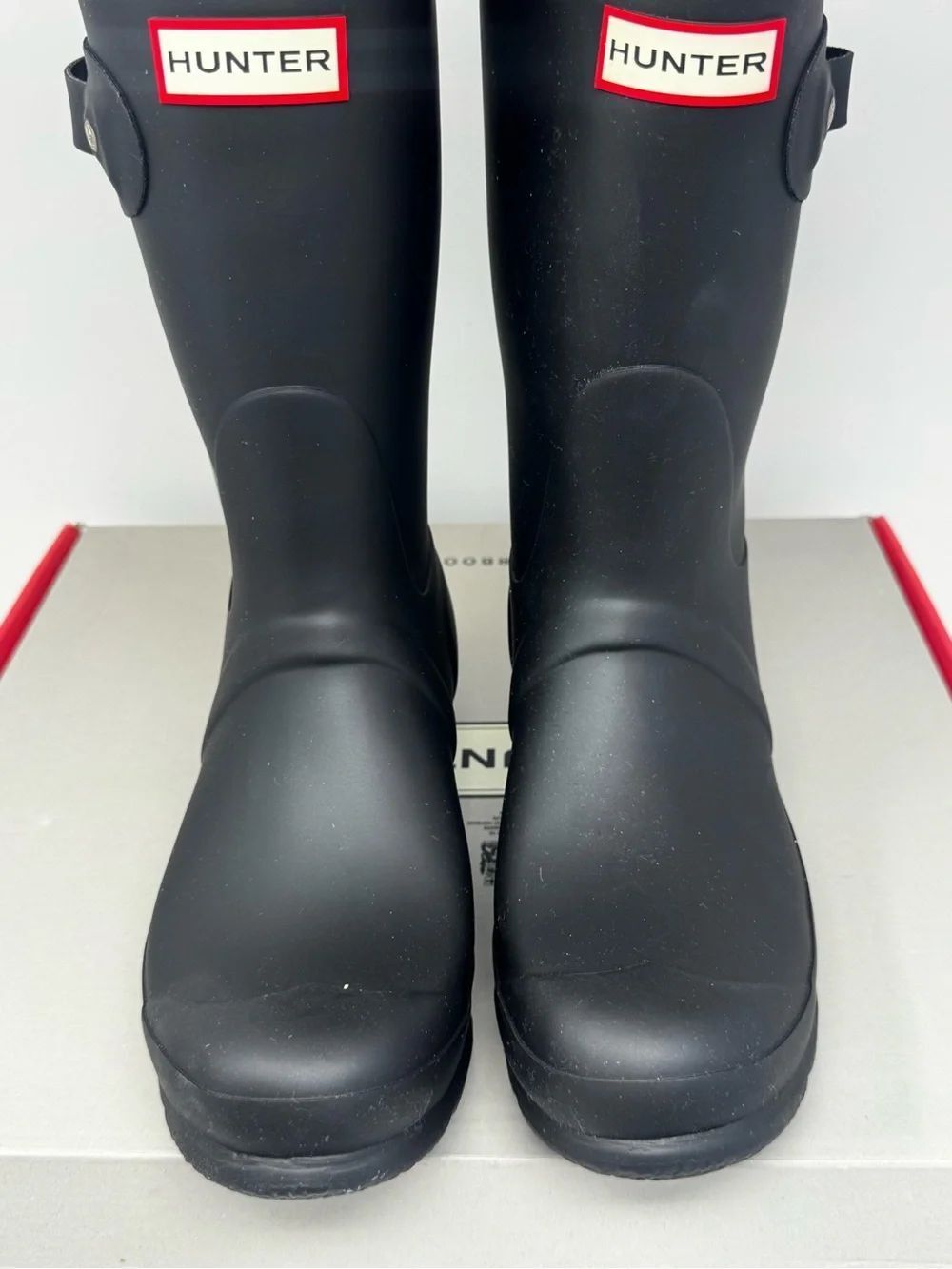 HUNTER | NEW Original Short Black Mid-Calf Waterproof Rain Boots Women’s Size 8 - Picture 3 of 13